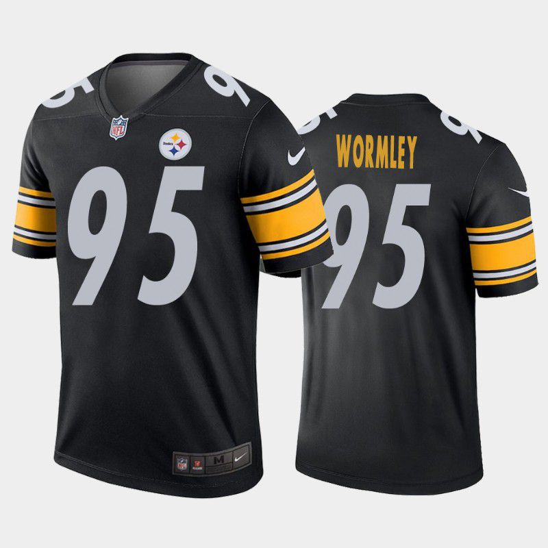 Men Pittsburgh Steelers #95 Chris Wormley Nike Black Inverted Legend NFL Jersey->pittsburgh steelers->NFL Jersey